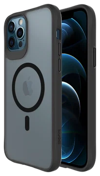 Buddi Hybrid Apple iPhone 12 / 12 Pro Hoesje MagSafe Back Cover Matte Zwart