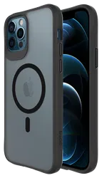 Buddi Hybrid Apple iPhone 12 / 12 Pro Hoesje MagSafe Back Cover Matte Zwart afbeelding