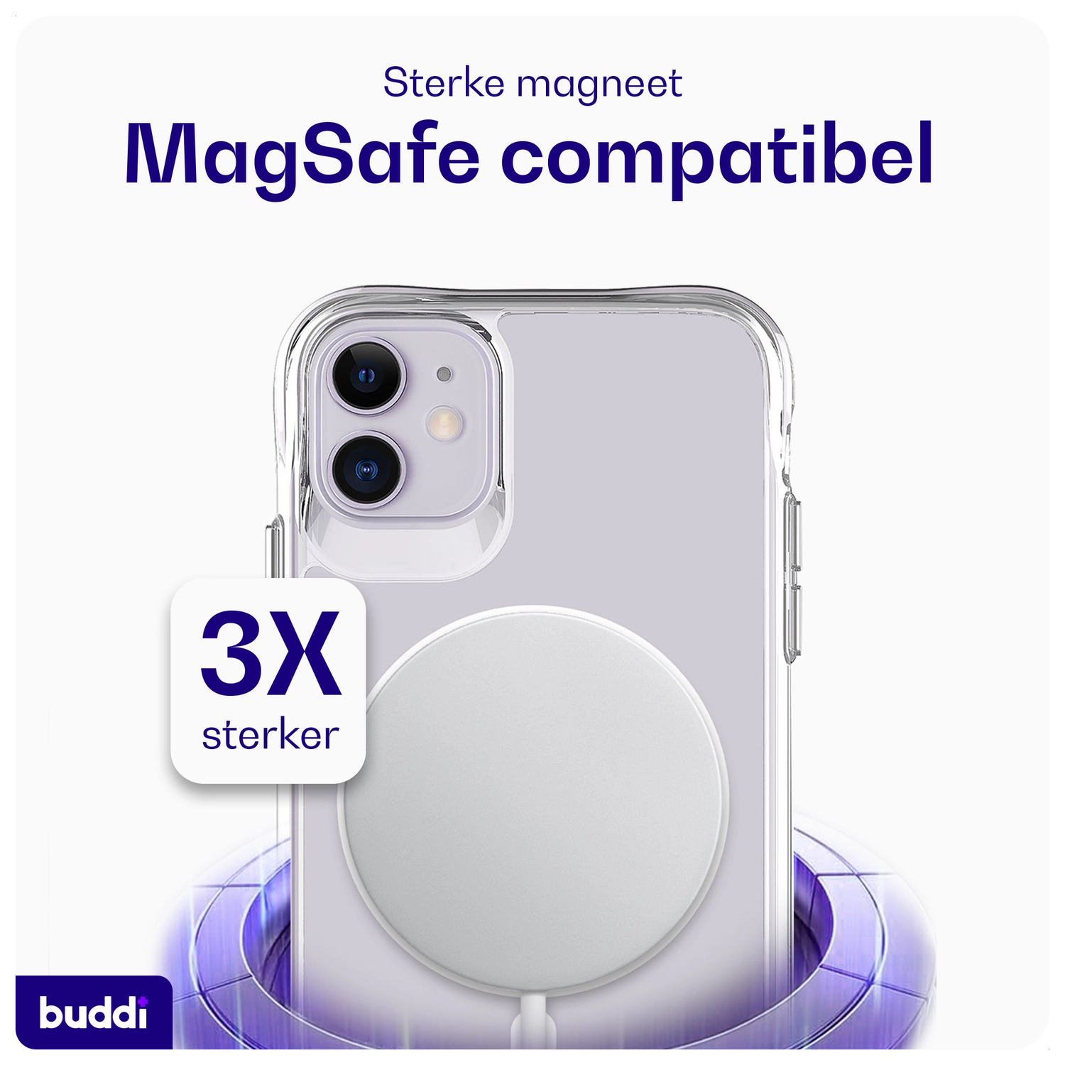 Buddi Core Apple iPhone 11 Hoesje MagSafe Back Cover Transparant afbeelding 3