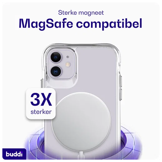 Buddi Core Apple iPhone 11 Hoesje MagSafe Back Cover Transparant afbeelding 3