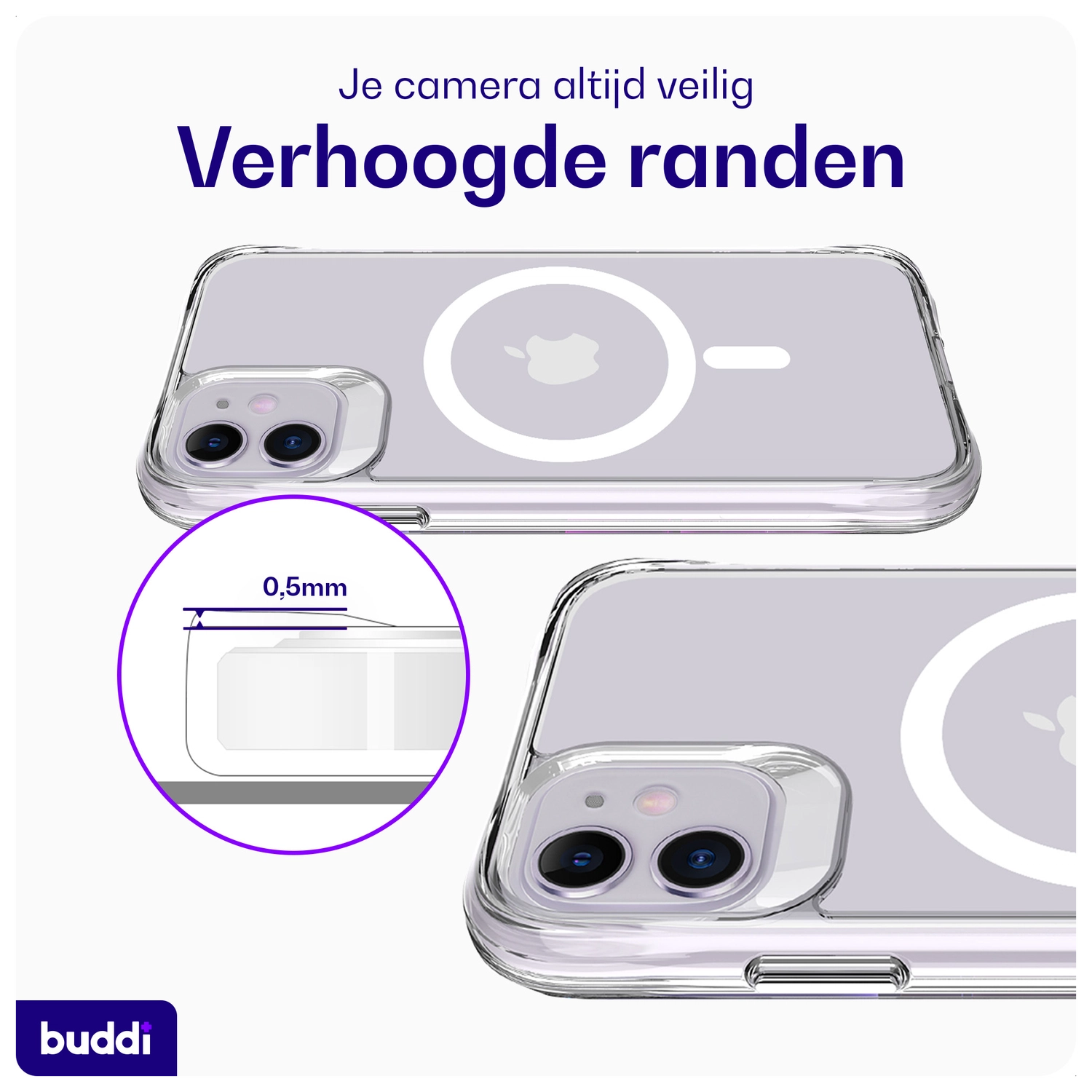Buddi Core Apple iPhone 11 Hoesje MagSafe Back Cover Transparant afbeelding 5