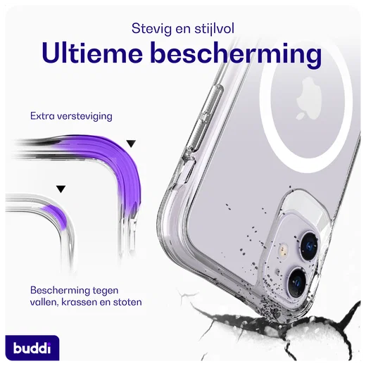 Buddi Core Apple iPhone 11 Hoesje MagSafe Back Cover Transparant afbeelding 2