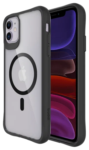 Buddi Hybrid Apple iPhone 11 Hoesje MagSafe Back Cover Transparant Zwart afbeelding 1