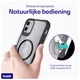 Buddi Hybrid Apple iPhone 11 Hoesje MagSafe Back Cover Transparant Zwart afbeelding 4