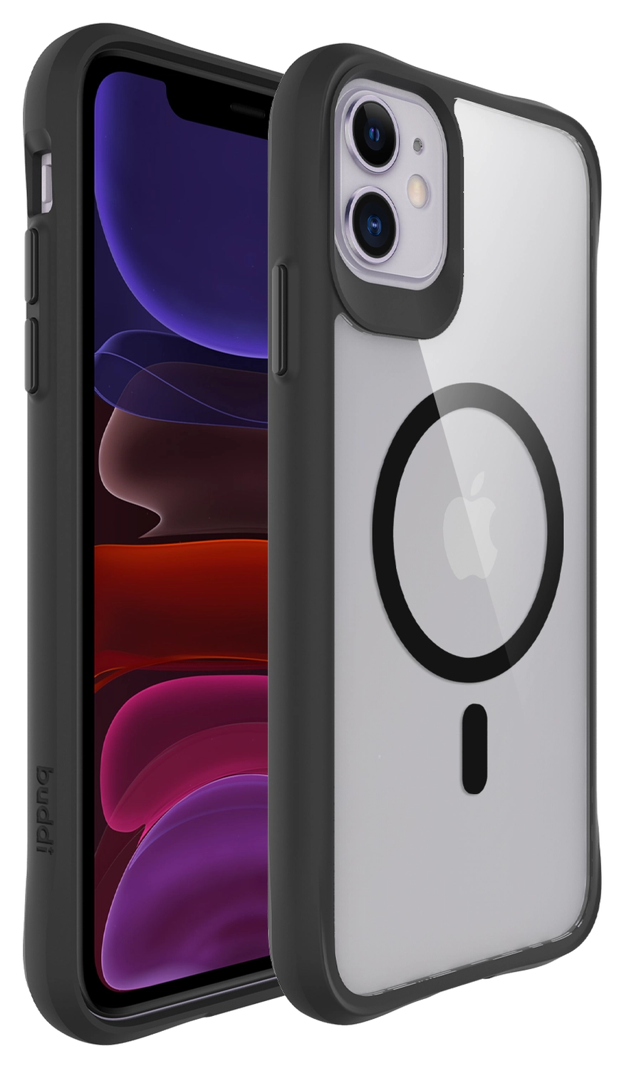 Buddi Hybrid Apple iPhone 11 Hoesje MagSafe Back Cover Transparant Zwart afbeelding 8