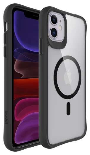 Buddi Hybrid Apple iPhone 11 Hoesje MagSafe Back Cover Transparant Zwart afbeelding 8