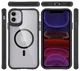Buddi Hybrid Apple iPhone 11 Hoesje MagSafe Back Cover Transparant Zwart afbeelding 9