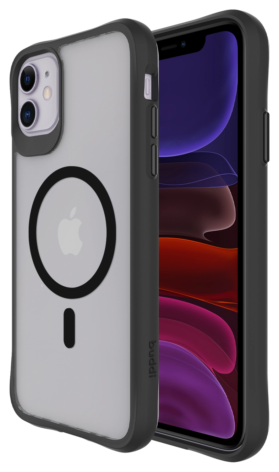 Buddi Hybrid Apple iPhone 11 Hoesje MagSafe Back Cover Matte Zwart afbeelding 1