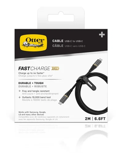OtterBox USB-C naar USB-C PD Kabel Fast Charge 2M Zwart afbeelding 5