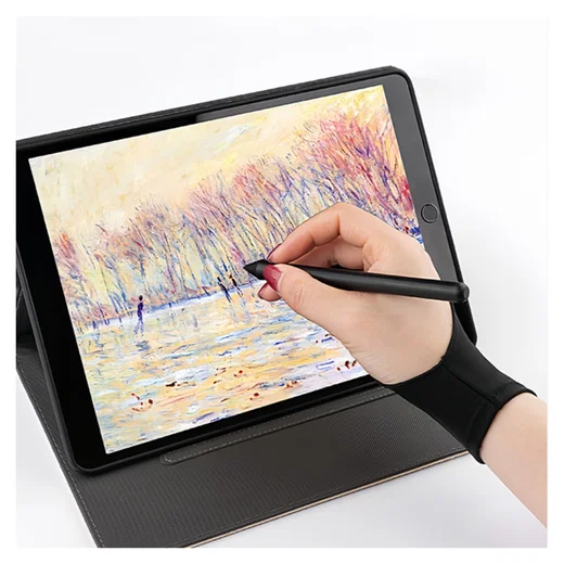 Teken Handschoen voor Tablet Tweevinger Kunstenaarshandschoen - Maat L afbeelding 3