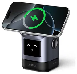 UGREEN Qi2 15W Draadloze MagSafe Oplader voor iPhone & AirPods (Pro) Zwart afbeelding