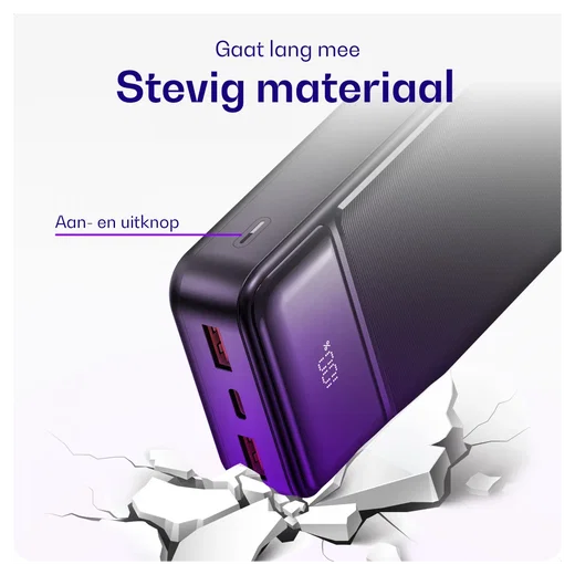 Buddi Boost 20.000 mAh Powerbank Met Display Duo Pack Zwart 22.5W afbeelding 7