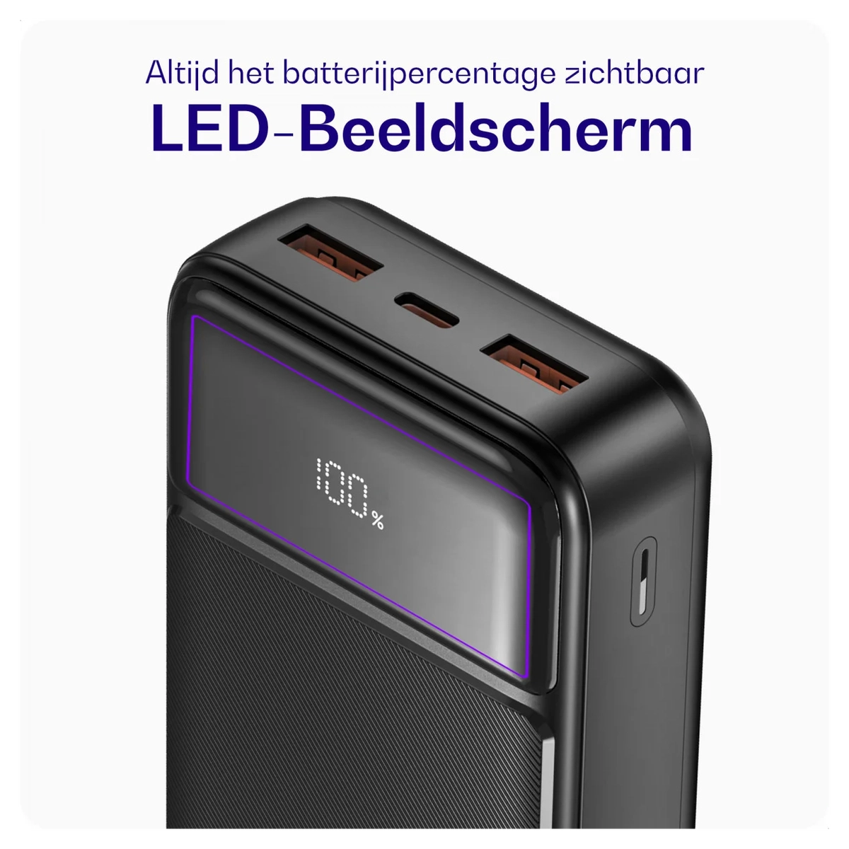 Buddi Boost 20.000 mAh Powerbank Met Display Duo Pack Zwart 22.5W afbeelding 8