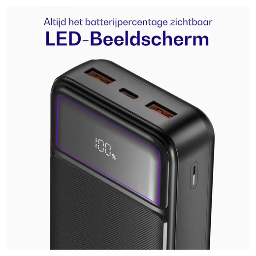 Buddi Boost 20.000 mAh Powerbank Met Display Duo Pack Zwart 22.5W afbeelding 8