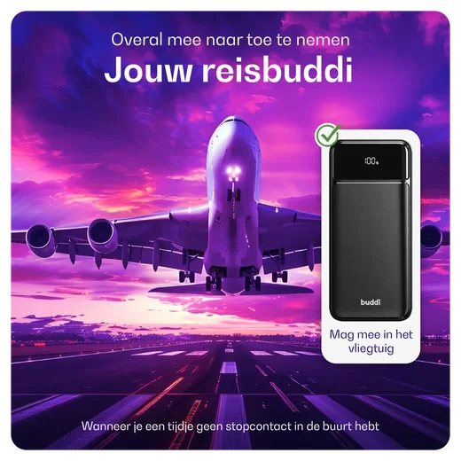 Buddi Boost 20.000 mAh Powerbank Met Display Duo Pack Zwart 22.5W afbeelding 13