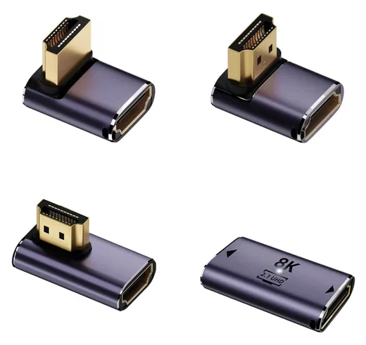 4smarts HDMI 8K Adapter Set 4 Stuks Hoekadapters en Verlengstuk afbeelding 1