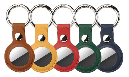 4smarts Apple AirTag Kunstleer Kleurrijk Sleutelhanger Hoesje (5-Pack) afbeelding 1