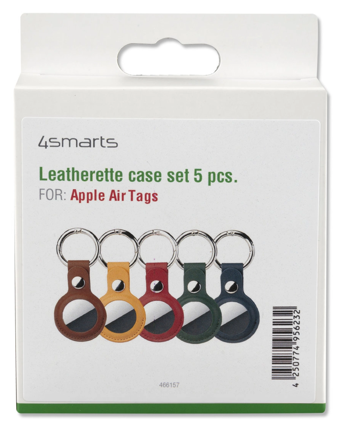 4smarts Apple AirTag Kunstleer Kleurrijk Sleutelhanger Hoesje (5-Pack) afbeelding 10