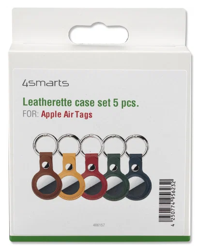 4smarts Apple AirTag Kunstleer Kleurrijk Sleutelhanger Hoesje (5-Pack) afbeelding 10