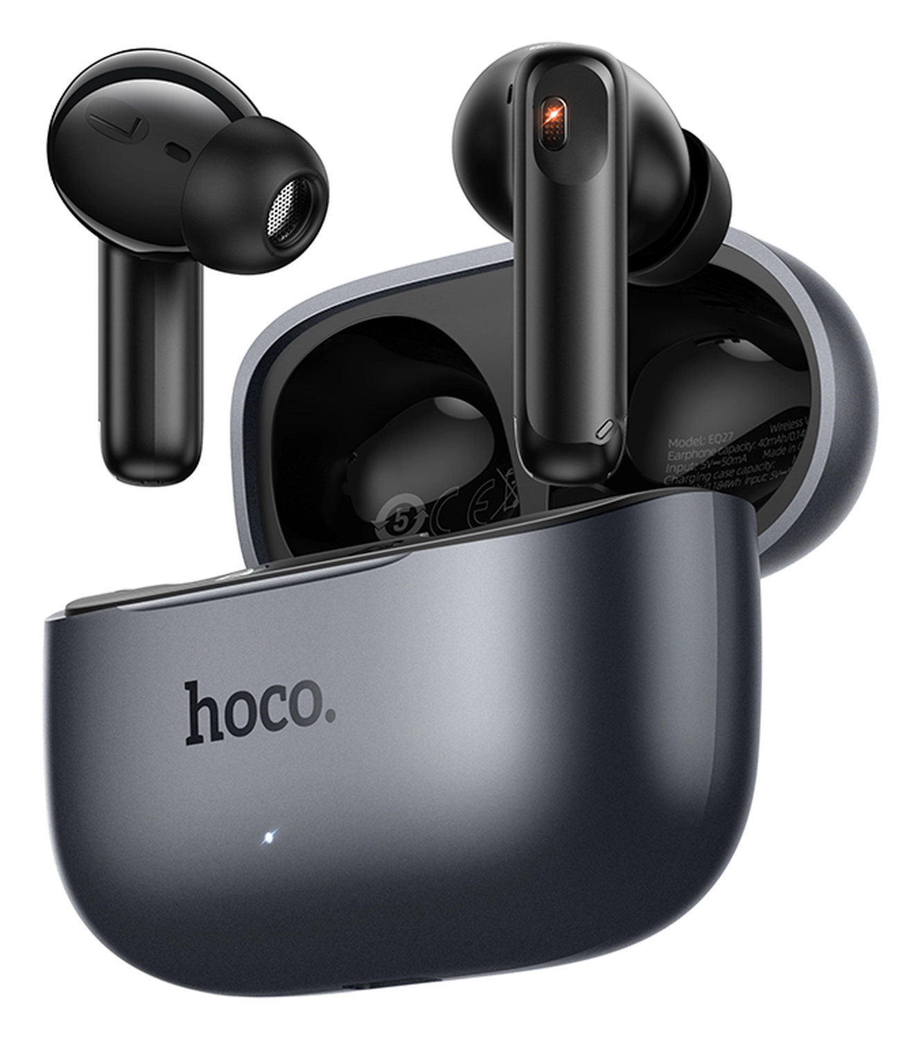 Hoco Draadloze Oordopjes Noise Cancelling AI Vertaal Functie Zwart afbeelding 1