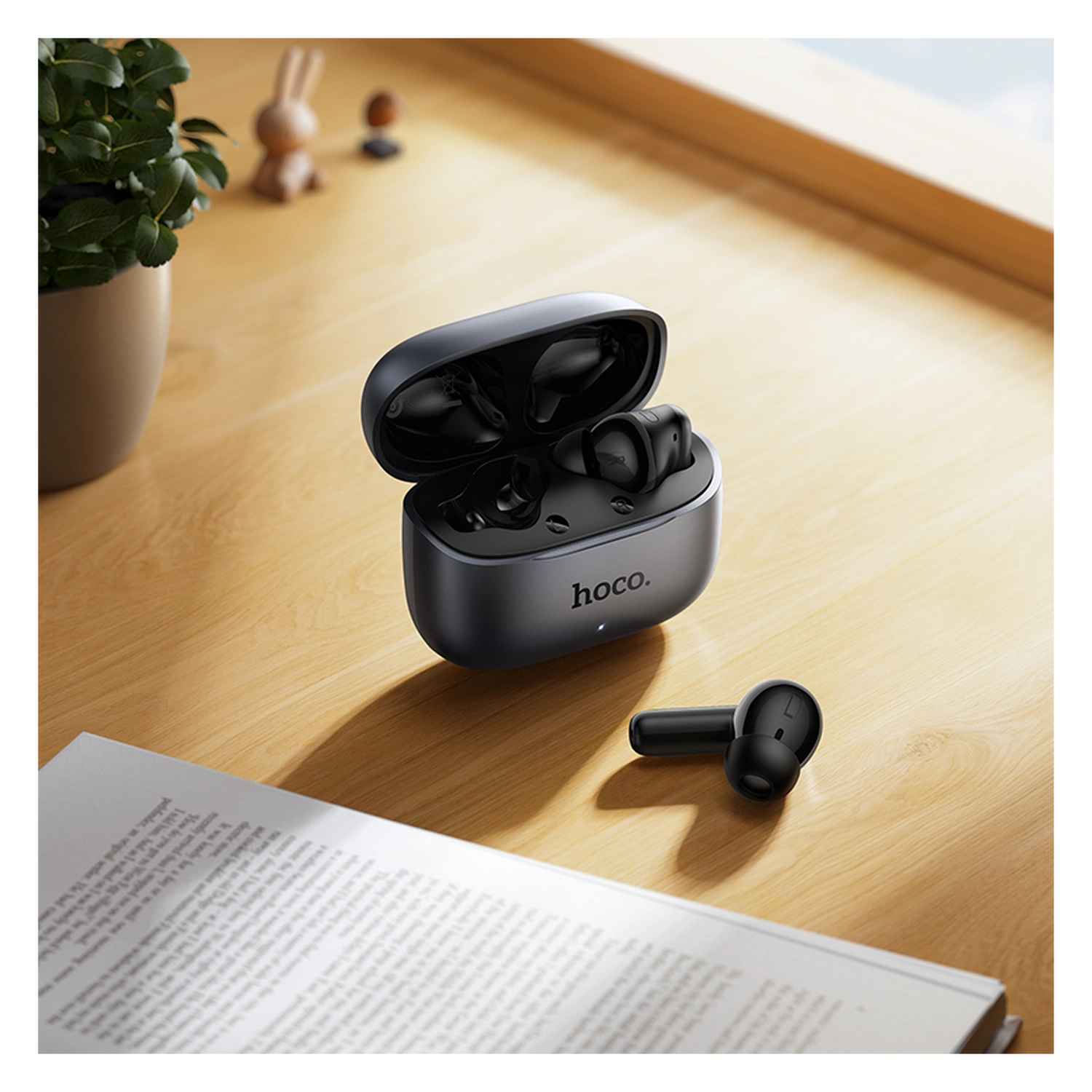 Hoco Draadloze Oordopjes Noise Cancelling AI Vertaal Functie Zwart afbeelding 6