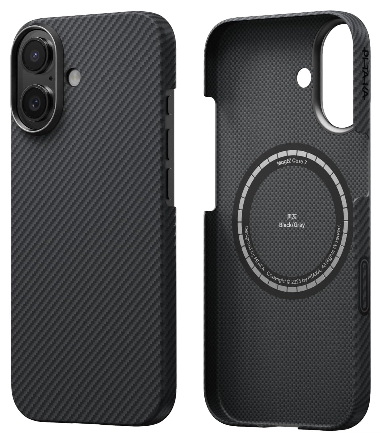 PITAKA Ultra-Slim iPhone 17 Hoesje 600D MagSafe Ultra Dun Zwart afbeelding 5