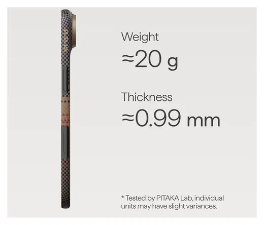 PITAKA Ultra-Slim iPhone 17 Hoesje 600D MagSafe Ultra Dun Sunset afbeelding 4