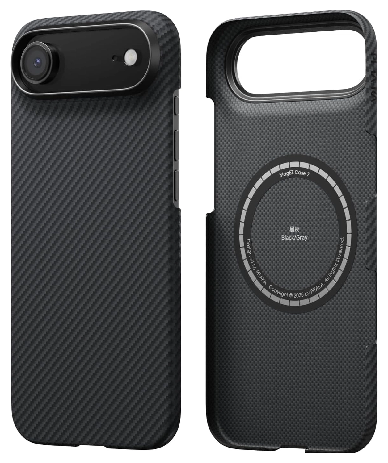 PITAKA Ultra-Slim iPhone Air Hoesje 600D MagSafe Ultra Dun Zwart afbeelding 9