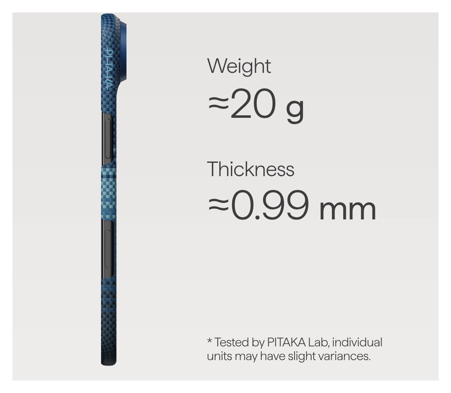 PITAKA Ultra-Slim iPhone Air Hoesje 600D MagSafe Ultra Dun Moonrise afbeelding 4
