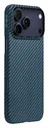 PITAKA Ultra-Slim iPhone 17 Pro Hoesje 600D MagSafe Ultra Dun Blauw Grijs