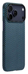 PITAKA Ultra-Slim iPhone 17 Pro Hoesje 600D MagSafe Ultra Dun Blauw Grijs afbeelding