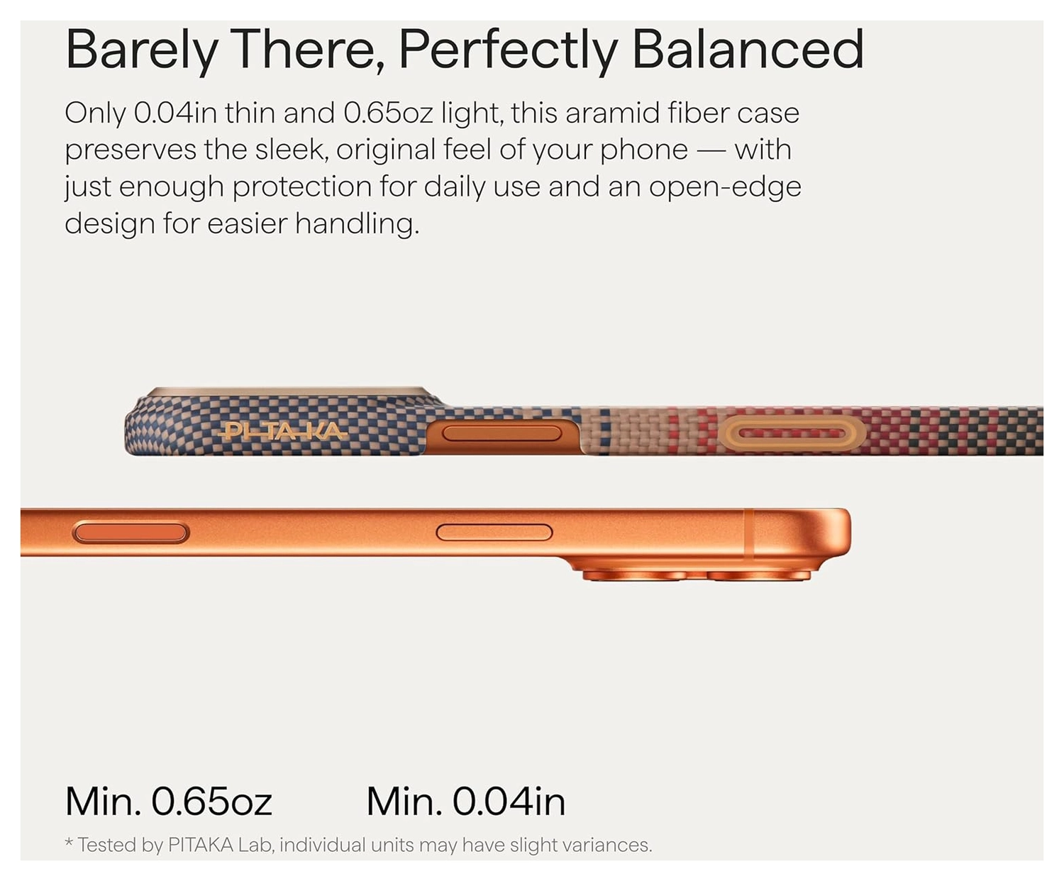 PITAKA Ultra-Slim iPhone 17 Pro Hoesje 600D MagSafe Ultra Dun Sunset afbeelding 9
