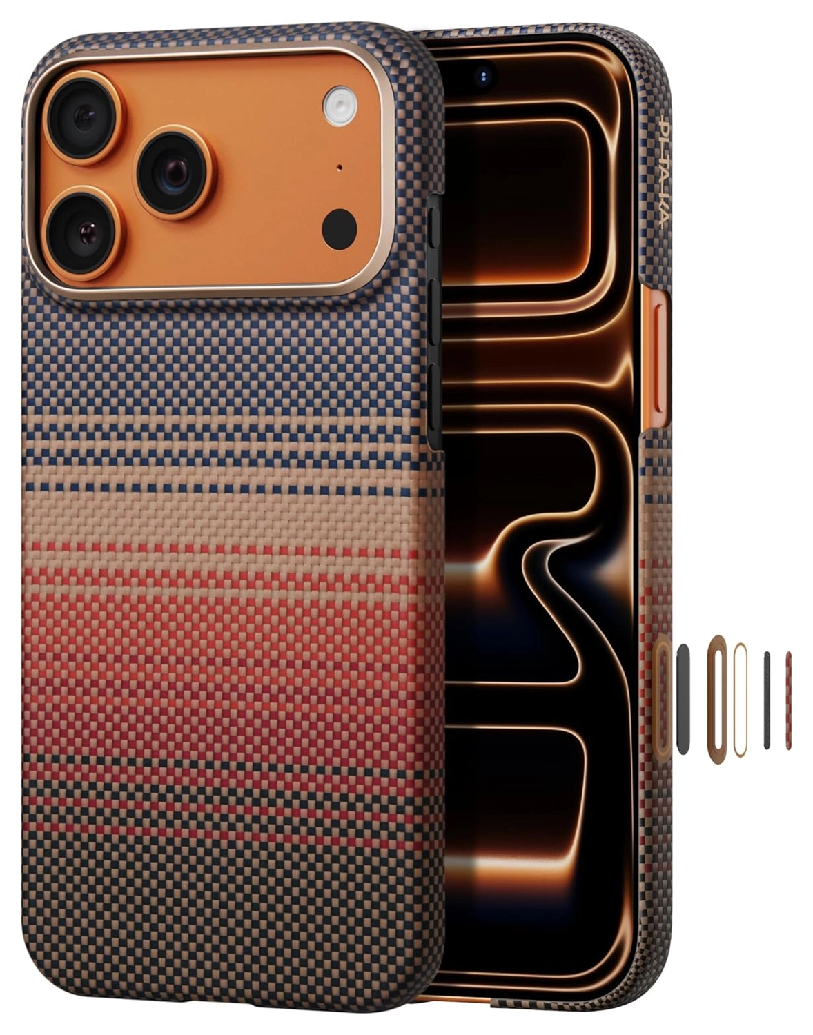 PITAKA Ultra-Slim iPhone 17 Pro Hoesje 600D MagSafe Ultra Dun Sunset afbeelding 2
