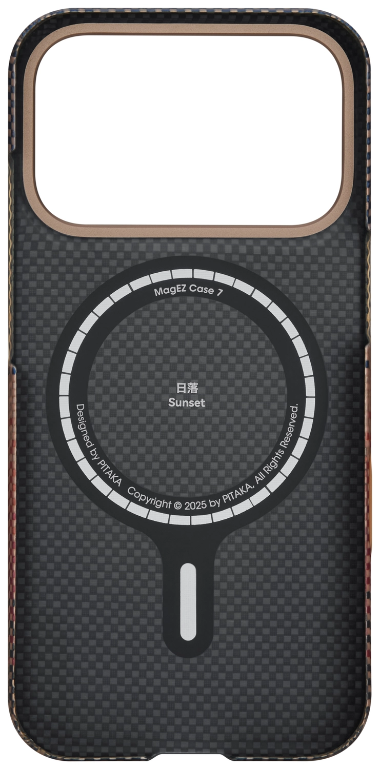 PITAKA Ultra-Slim iPhone 17 Pro Hoesje 600D MagSafe Ultra Dun Sunset afbeelding 13