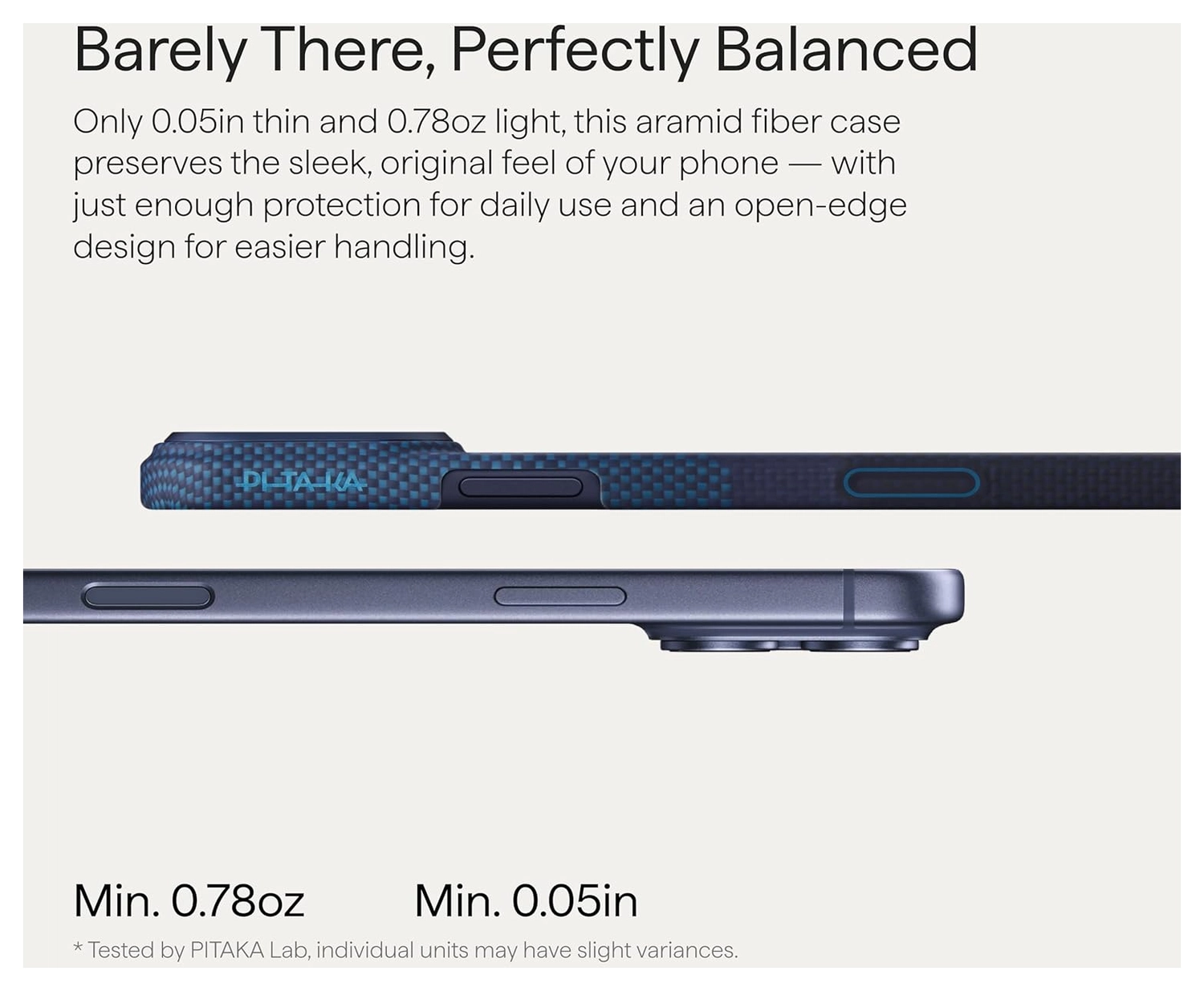 PITAKA Ultra-Slim iPhone 17 Pro Hoesje 600D MagSafe Ultra Dun Horizon afbeelding 10