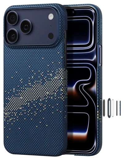 PITAKA Ultra-Slim iPhone 17 Pro Hoesje 600D MagSafe Ultra Dun Milky Way afbeelding 2