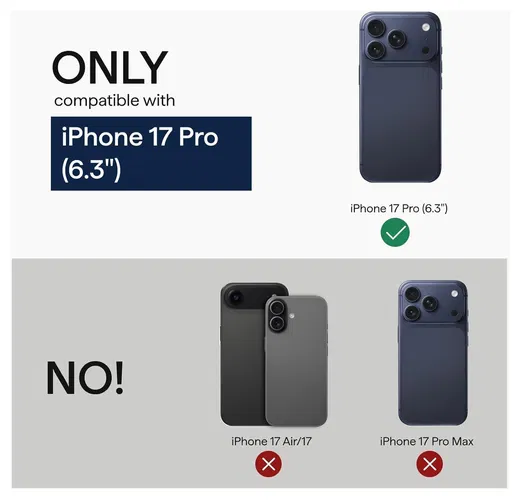 PITAKA Ultra-Slim iPhone 17 Pro Max Hoesje 600D MagSafe Ultra Dun Blauw Grijs afbeelding 4