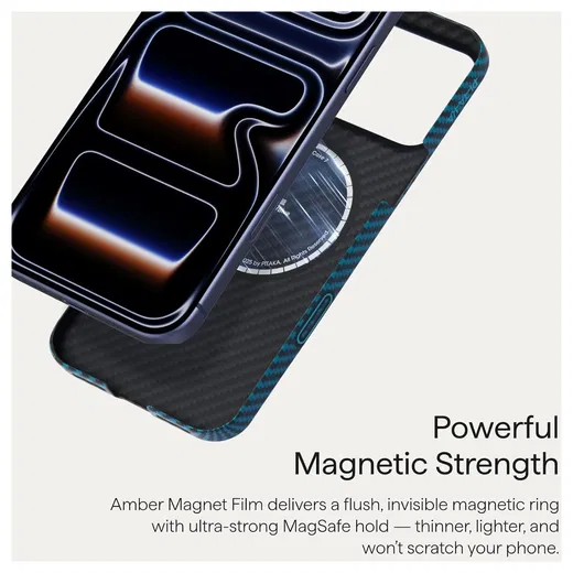 PITAKA Ultra-Slim iPhone 17 Pro Max Hoesje 600D MagSafe Ultra Dun Blauw Grijs afbeelding 8