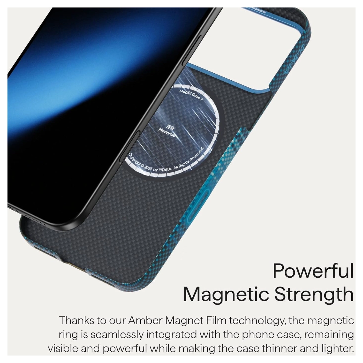 PITAKA Ultra-Slim iPhone 17 Pro Max Hoesje 600D MagSafe Ultra Dun Moonrise afbeelding 7