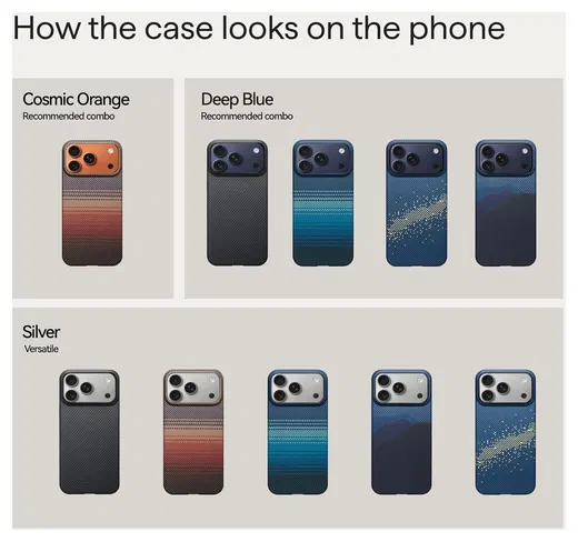 PITAKA Ultra-Slim iPhone 17 Pro Max Hoesje 600D MagSafe Ultra Dun Moonrise afbeelding 11