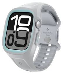 Spigen Liquid Air Pro - Apple Watch 11/10 46MM - Hoesje en Bandje - Grijs afbeelding
