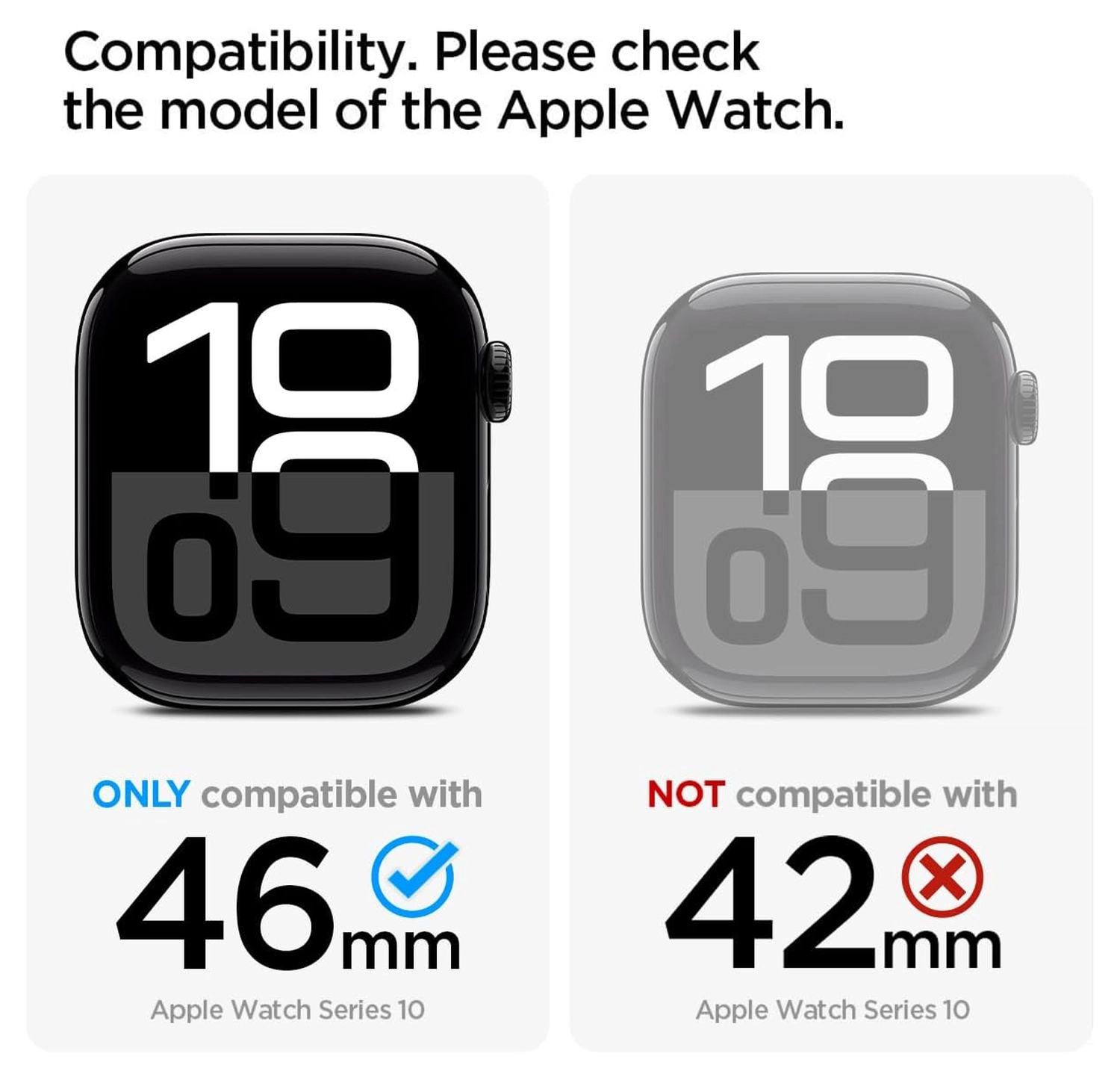 Spigen Liquid Air Pro - Apple Watch 11/10 46MM - Hoesje en Bandje - Grijs afbeelding 2