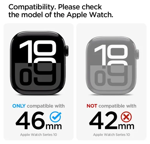 Spigen Liquid Air Pro - Apple Watch 11/10 46MM - Hoesje en Bandje - Grijs afbeelding 2