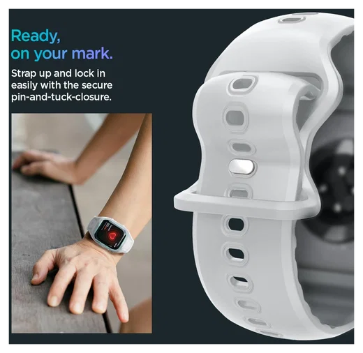 Spigen Liquid Air Pro - Apple Watch 11/10 46MM - Hoesje en Bandje - Grijs afbeelding 4