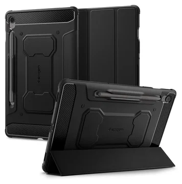 Spigen Rugged Armor Pro Samsung Galaxy Tab S10 FE Plus Hoes Book Case Zwart