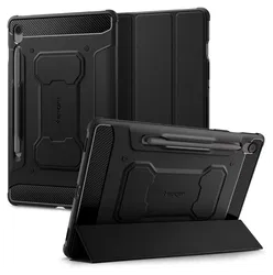 Spigen Rugged Armor Pro Samsung Galaxy Tab S10 FE Plus Hoes Book Case Zwart afbeelding