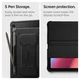 Spigen Rugged Armor Pro Samsung Galaxy Tab S10 FE Plus Hoes Book Case Zwart afbeelding 6