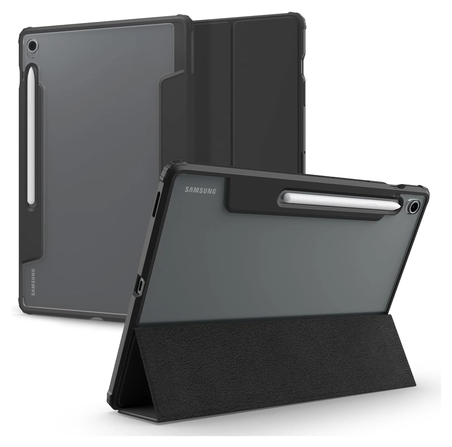 Spigen Ultra Hybrid Pro Samsung Galaxy Tab S10 FE Plus Hoes Zwart afbeelding 1