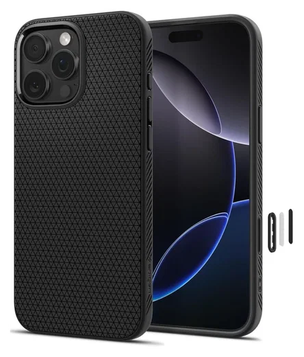 Spigen Liquid Air T MagFit Apple iPhone 16 Pro Max Hoesje Back Cover Matte Zwart afbeelding 1