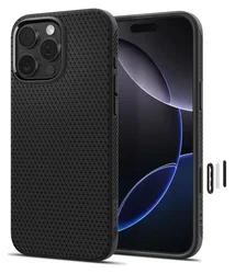 Spigen Liquid Air T MagFit Apple iPhone 16 Pro Max Hoesje Back Cover Matte Zwart afbeelding